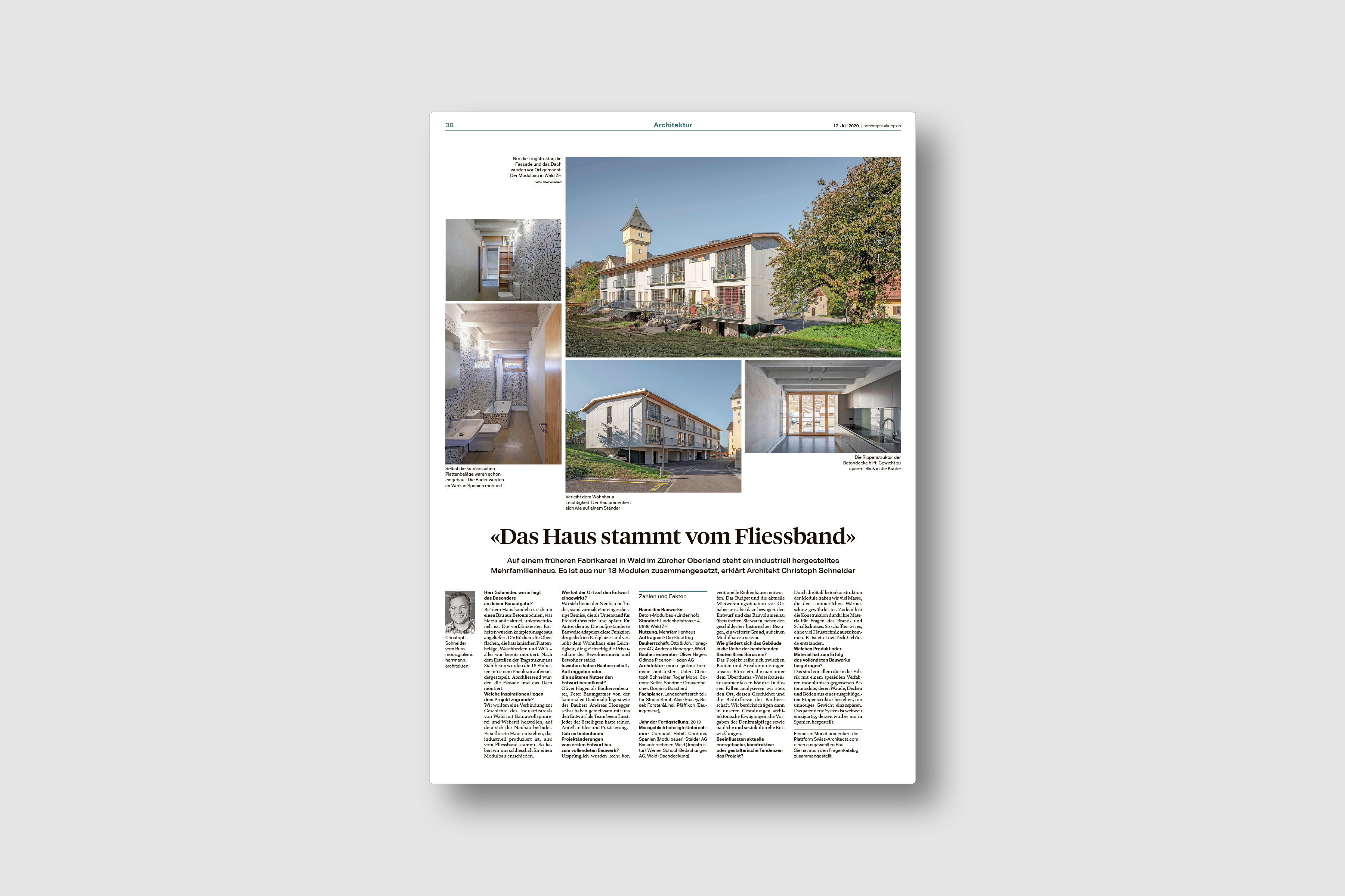 200712 Sonntagszeitung Modulbau