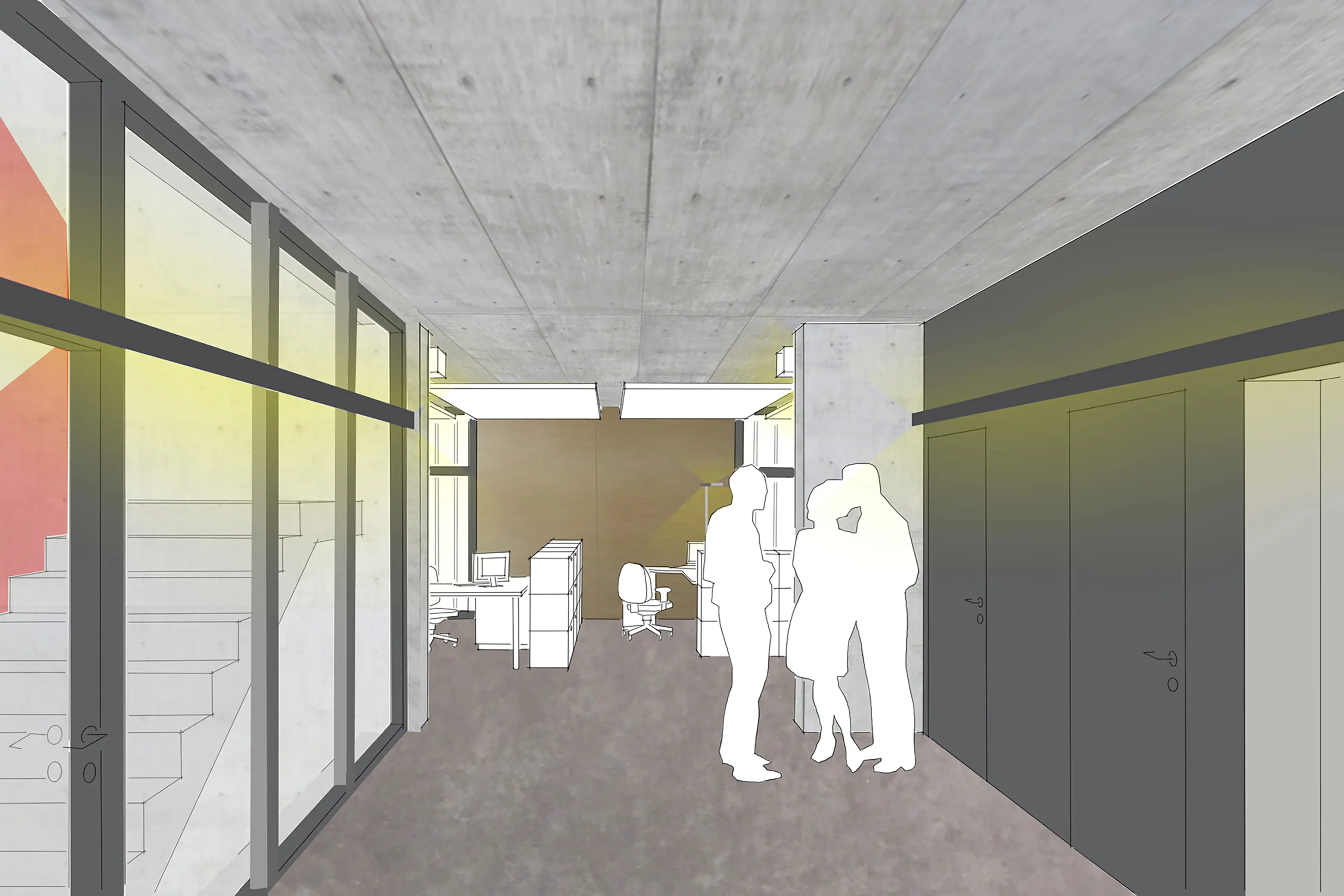 Farb- und Materialkonzept Vorbereich