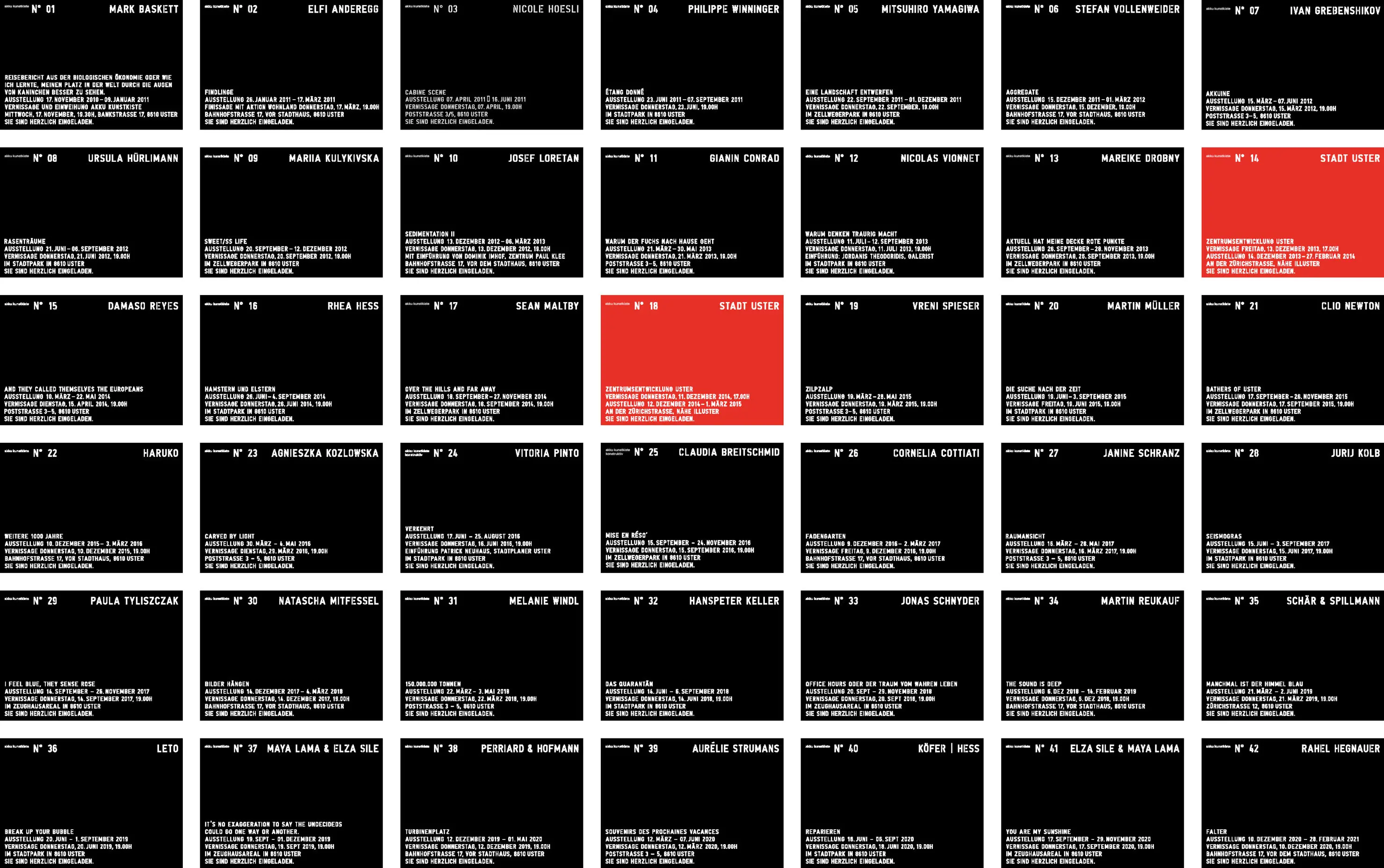 akku-Flyer N° 1–42 (2010–2020)