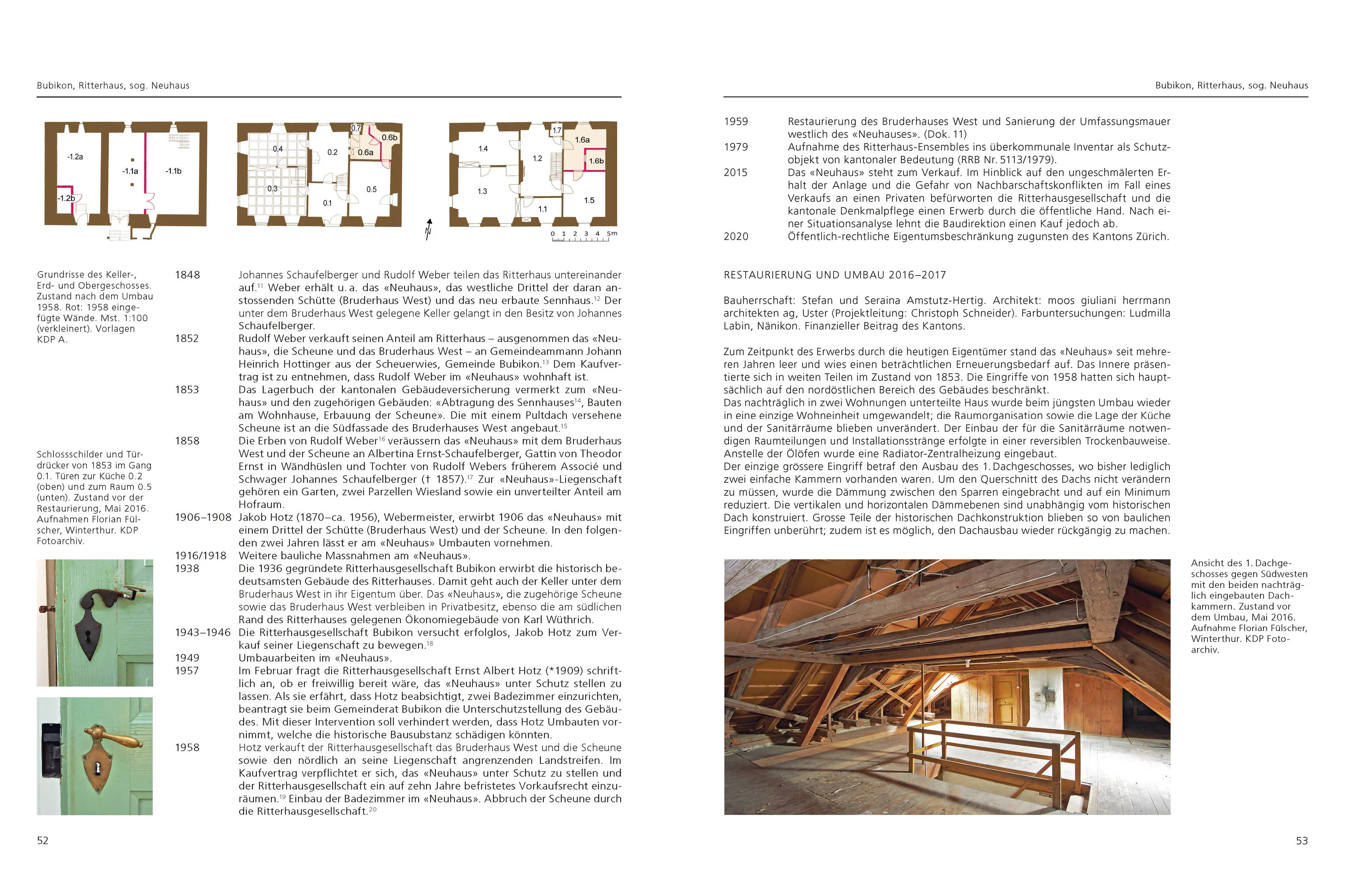 Zürcher Denkmalpflege Seite 52 53
